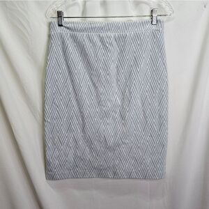 Banana Republic Blue Chevron Pencil Skirt Size 6